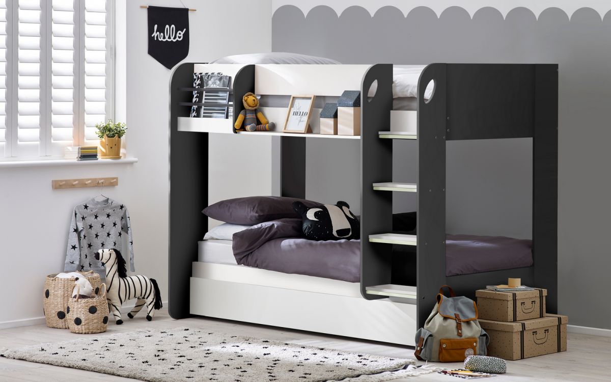 Mars Charcoal Bunk Bed – With Guest Bed