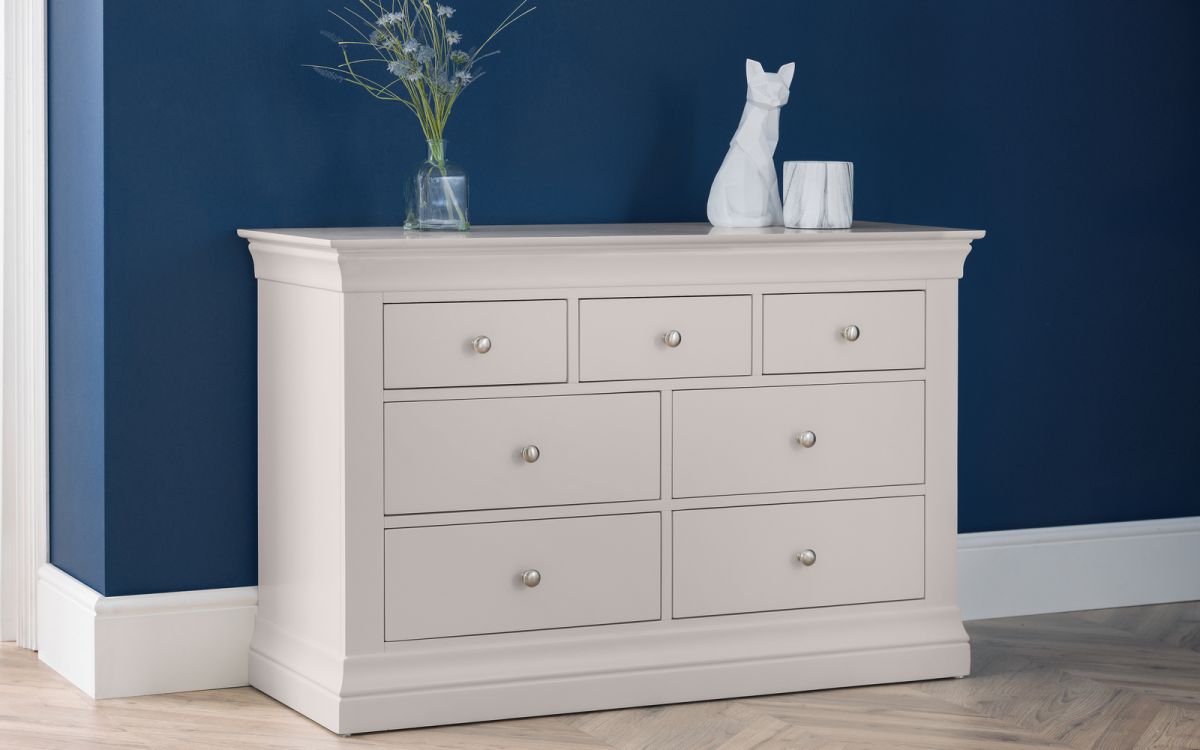 Clermont Grey 3 Over 4 Drawer Chest
