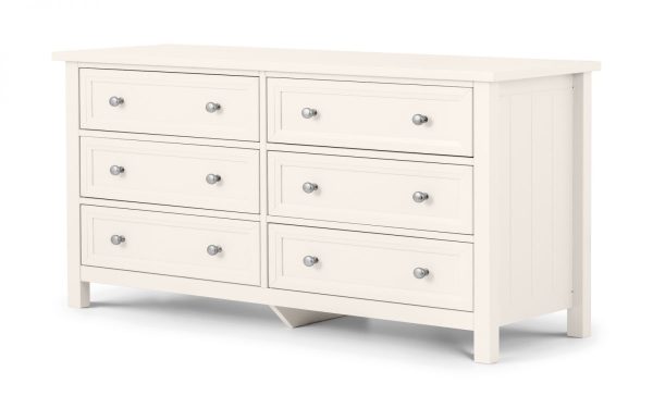 maine white 6 drawer chest