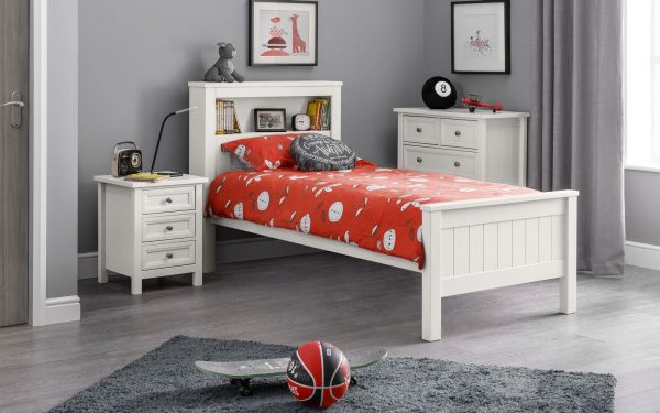 maine white single bed