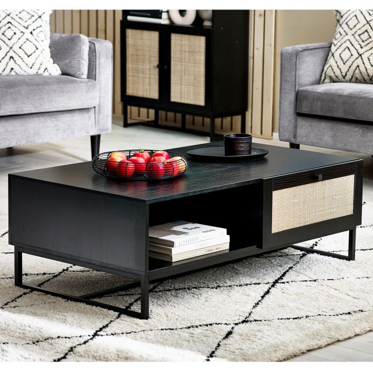 Padstow Black Matte Coffee Table