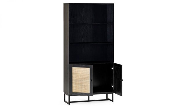 Padstow Black Tall Bookcase