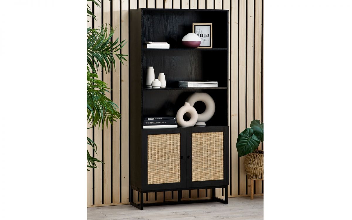 Padstow Black Tall Bookcase