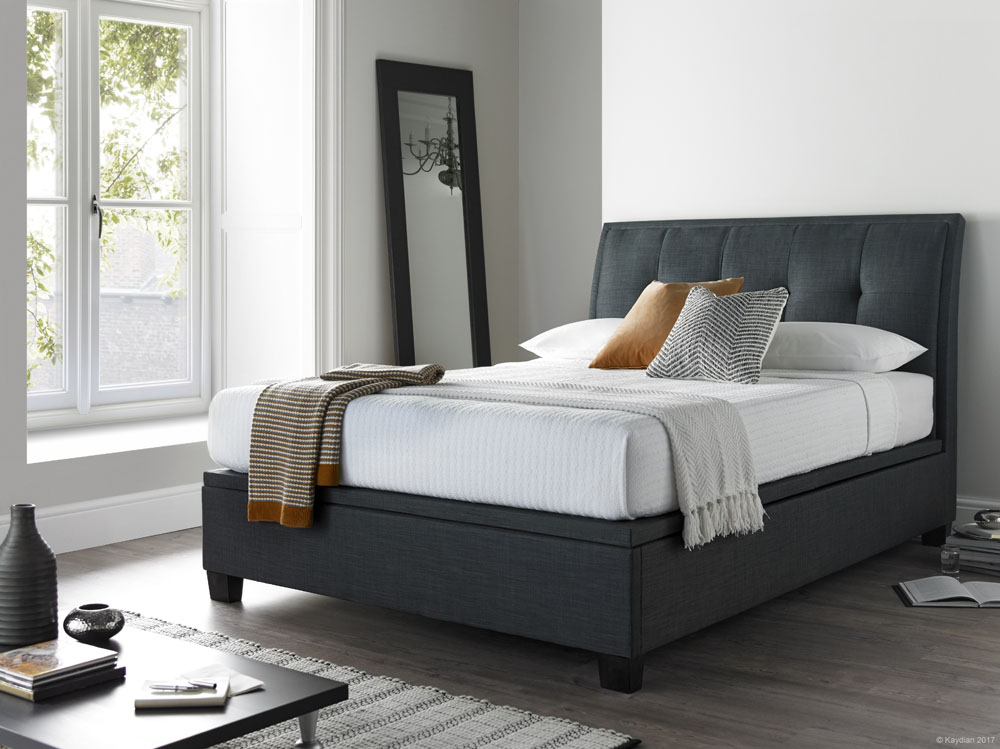 Accent Slate Double Ottoman Bed