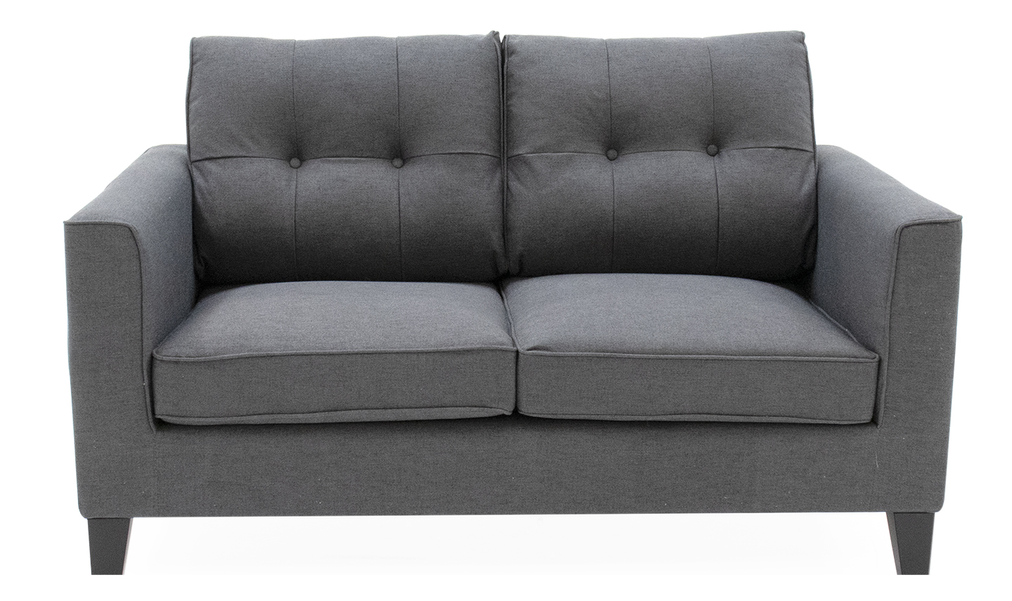 Astrid Charcoal 2 Seater Fabric Sofa