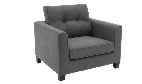 astrid charcoal 1 seater chair