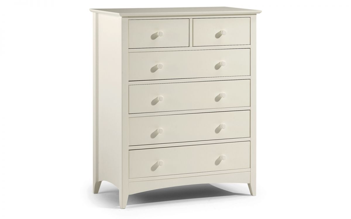 Cameo White 4+2 Drawer Chest Of Drawers