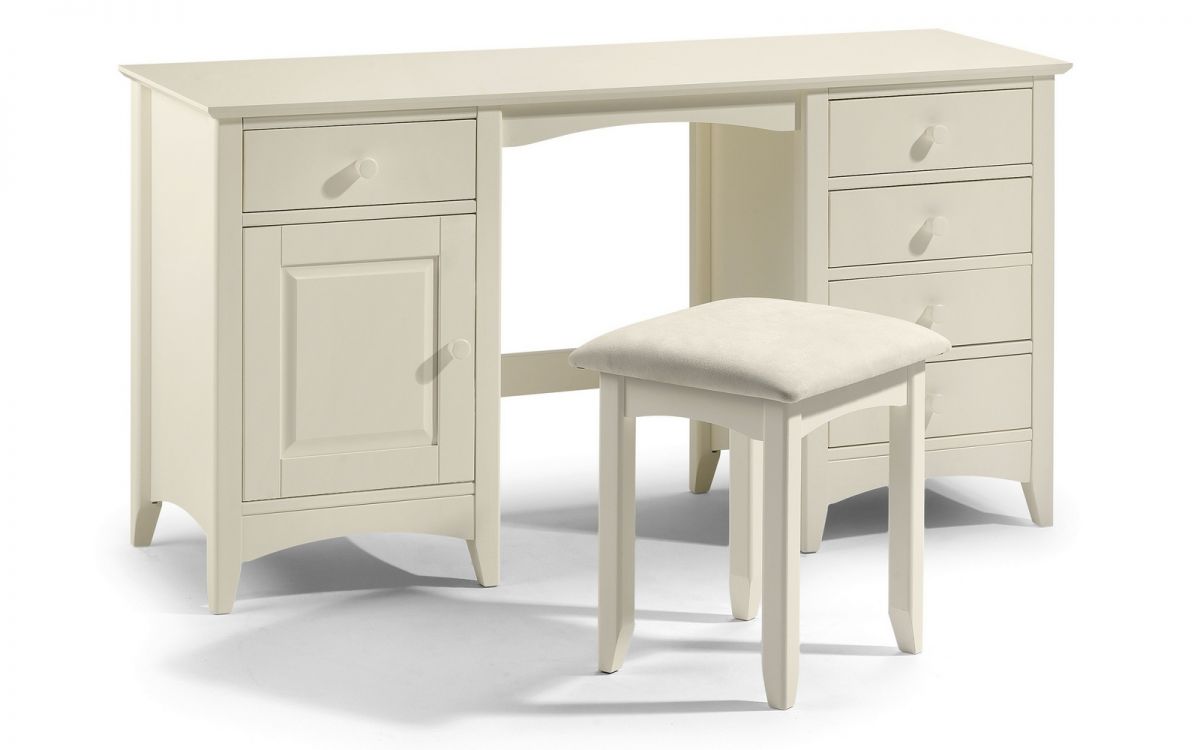 Cameo White Dressing Table + Stool
