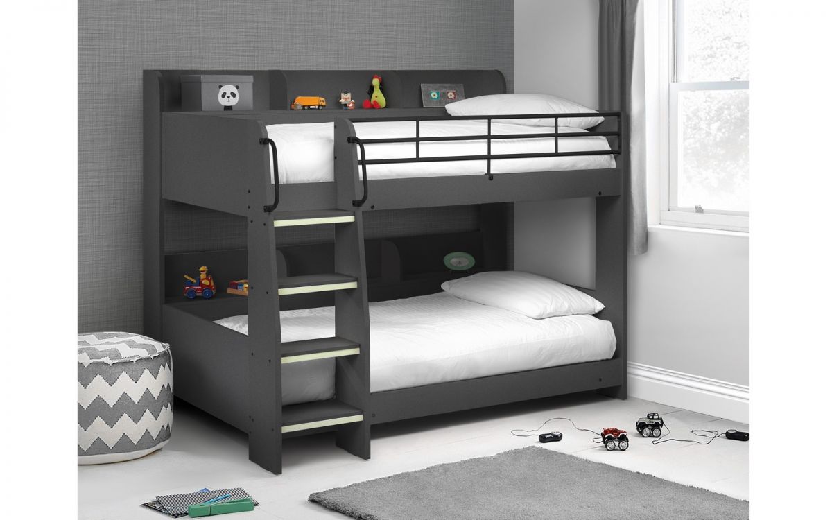 Domino Anthracite Wooden Bunk Beds