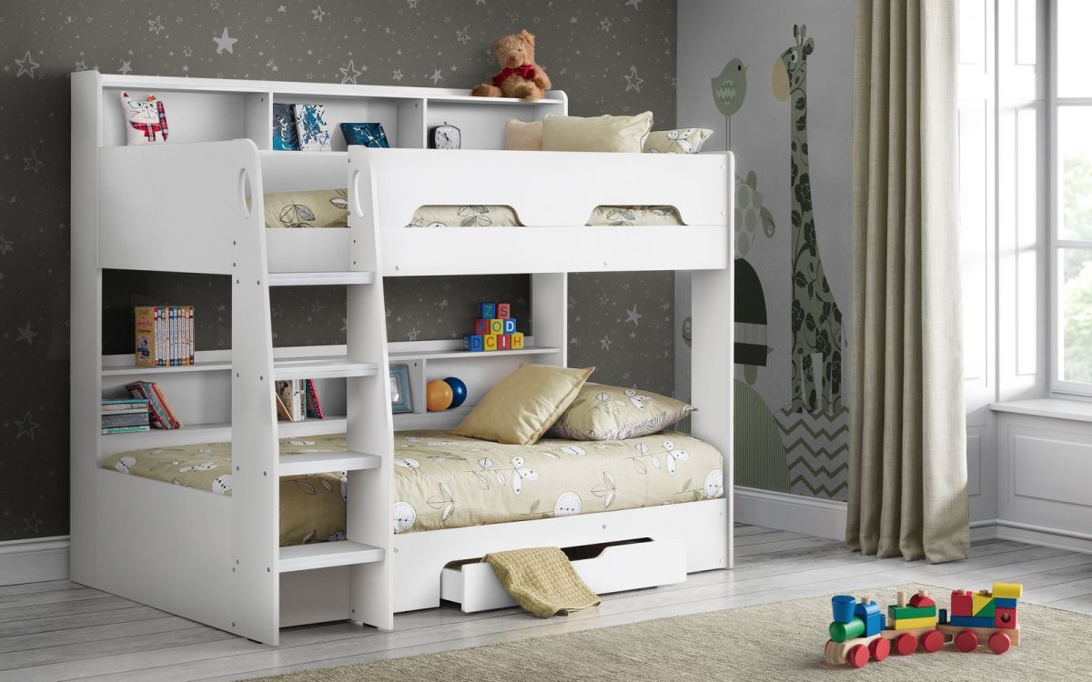 Orion White Wooden Bunk Beds