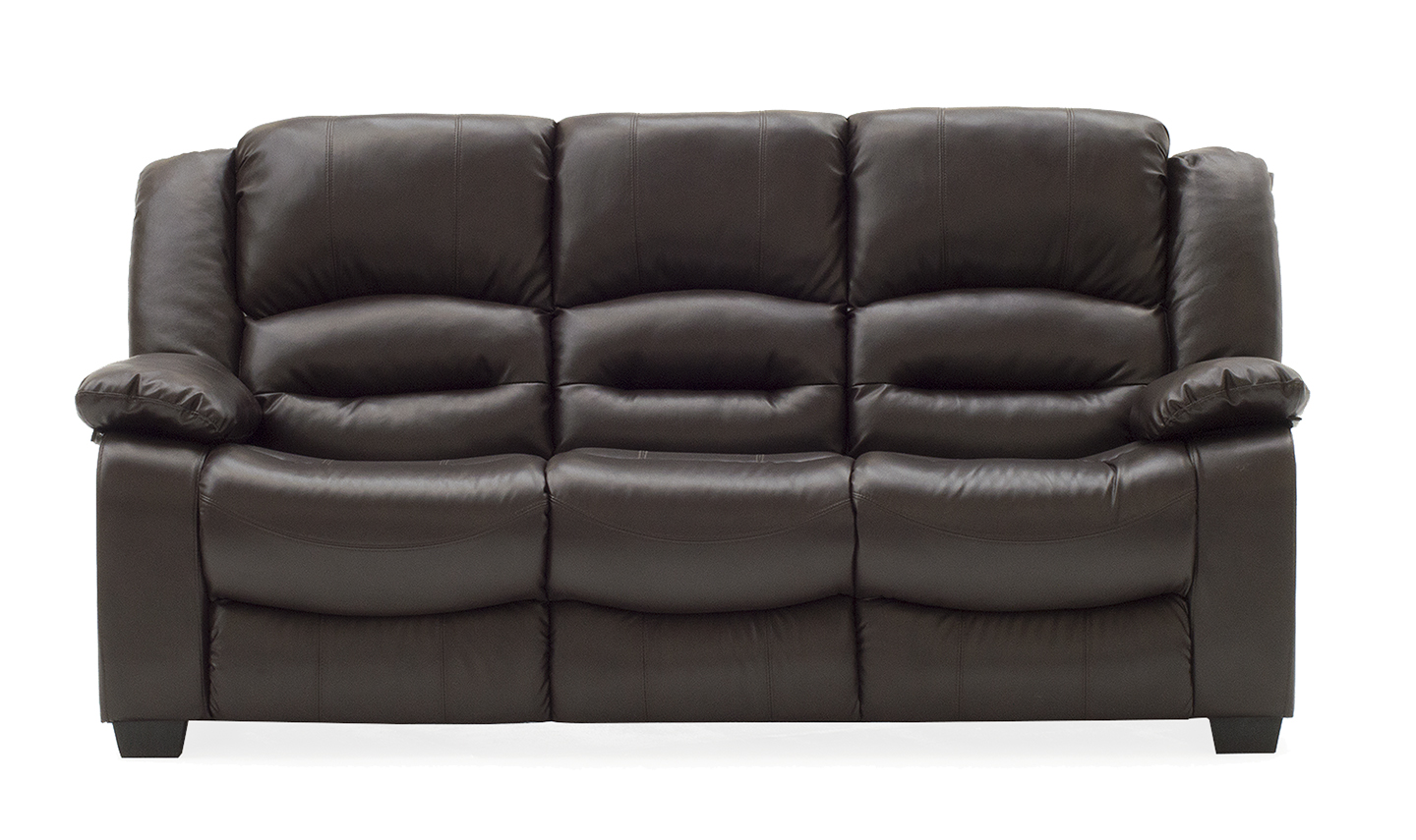 Barletto Brown 3 Seater Leather Sofa