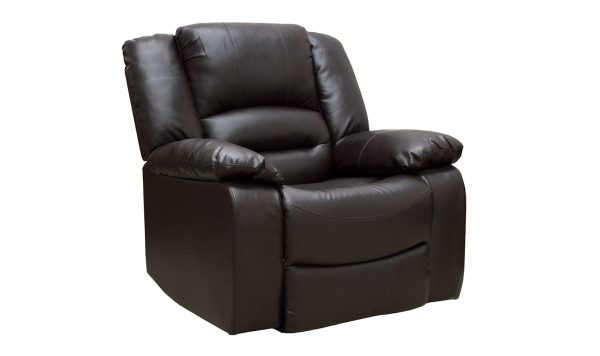 barletto brown 1 seater recliner sofa