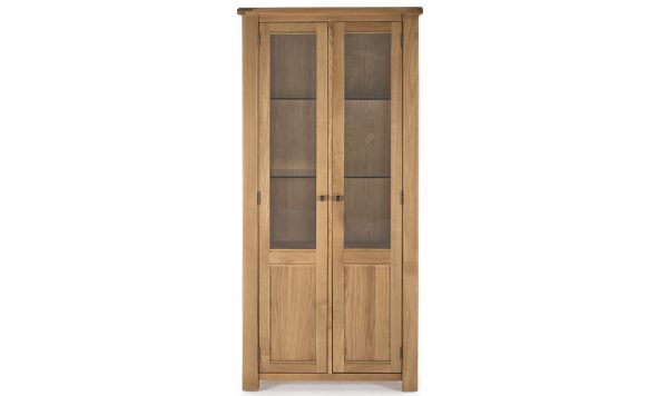 breeze oak display cabinet