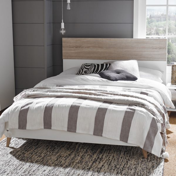 stockholm white kingsize bed