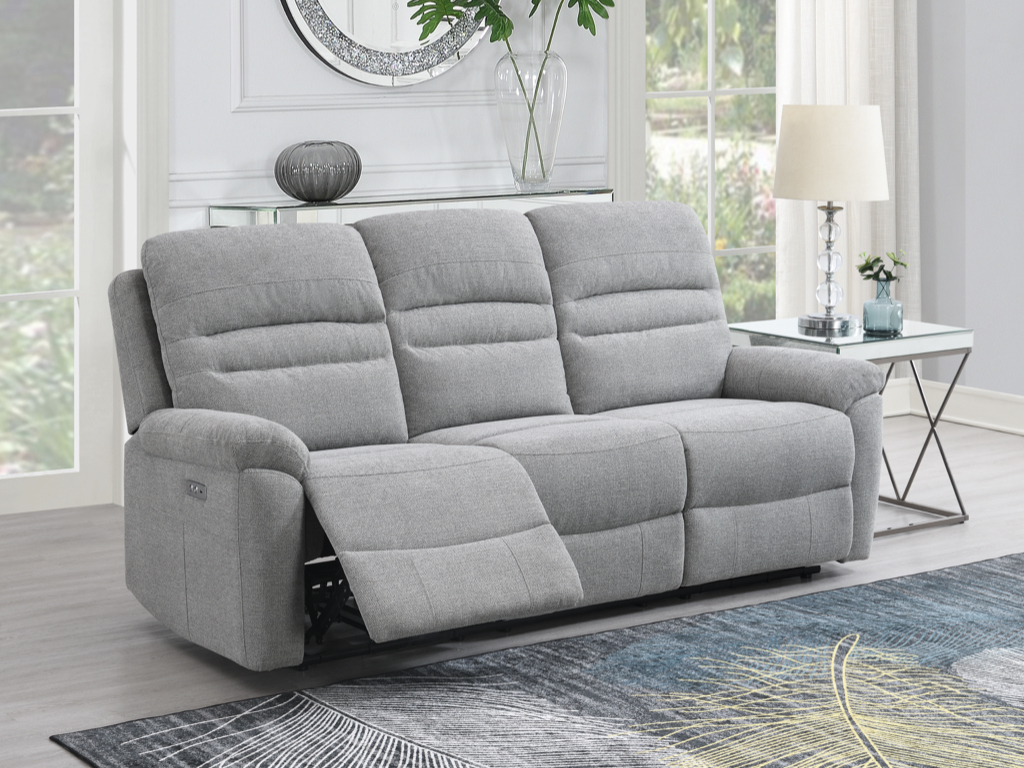 Belford Electric Grey 3 Seater Recliner