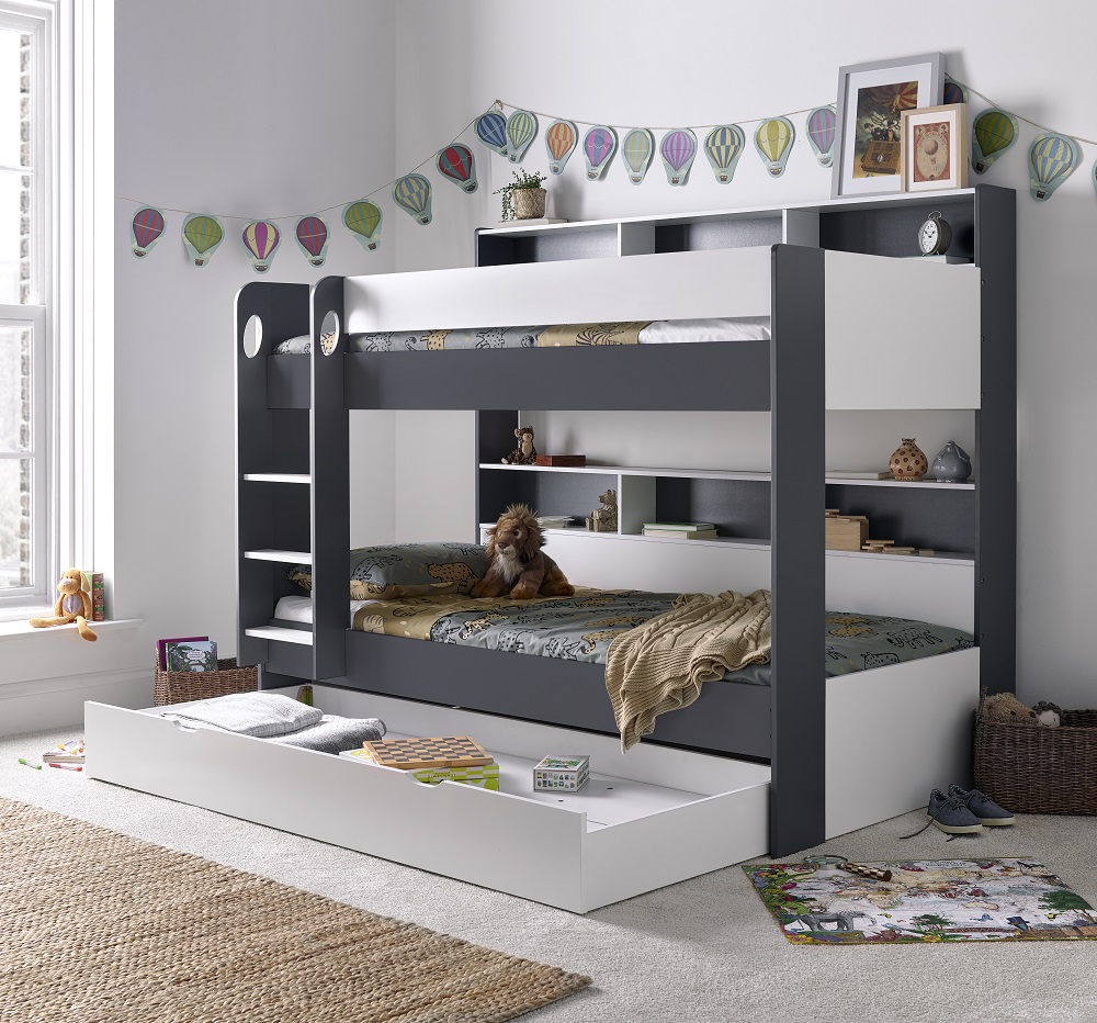 Oliver Anthracite & White Bunk Bed
