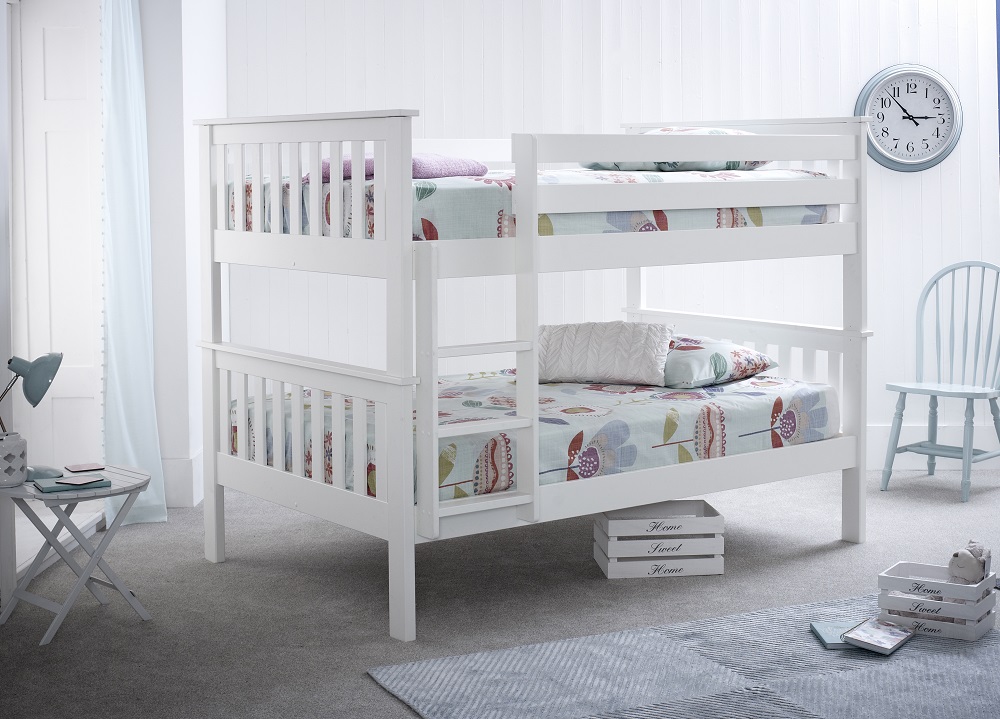 Oslo 4ft White Bunk Bed