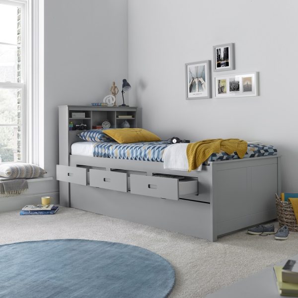 vera grey guest bed drawers