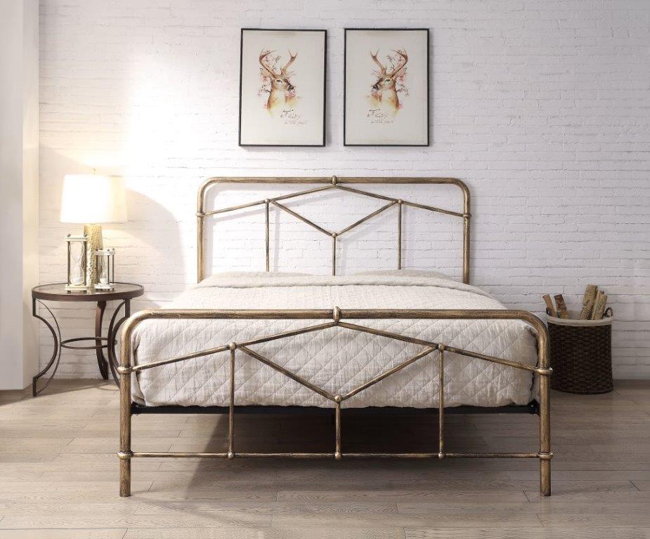 Axton Antique Bronze Double Bed Frame