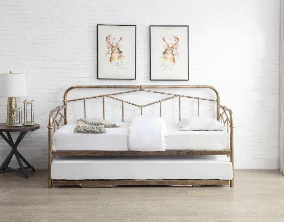 Axton Antique Bronze Single Guest Bed