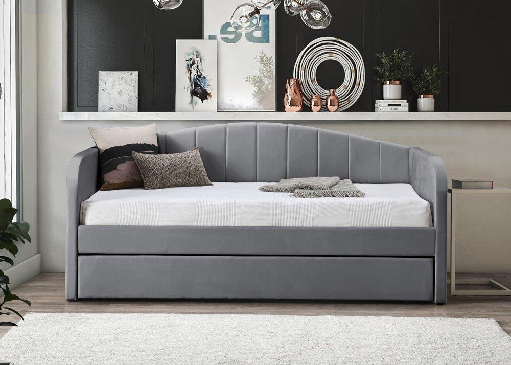 Flint Grey Fabric Day Guest Bed