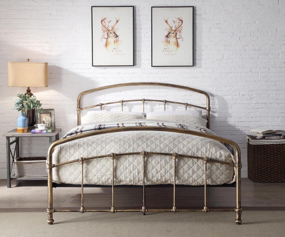 Mostyn Antique Bronze Double Bed Frame