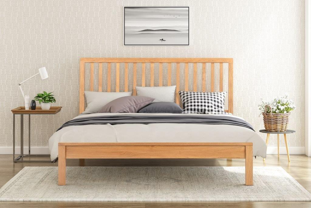 Rowley Oak Double Bed Frame