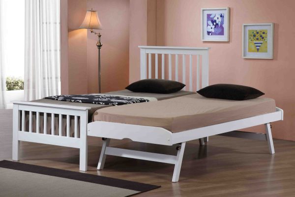 pentre white guest bed