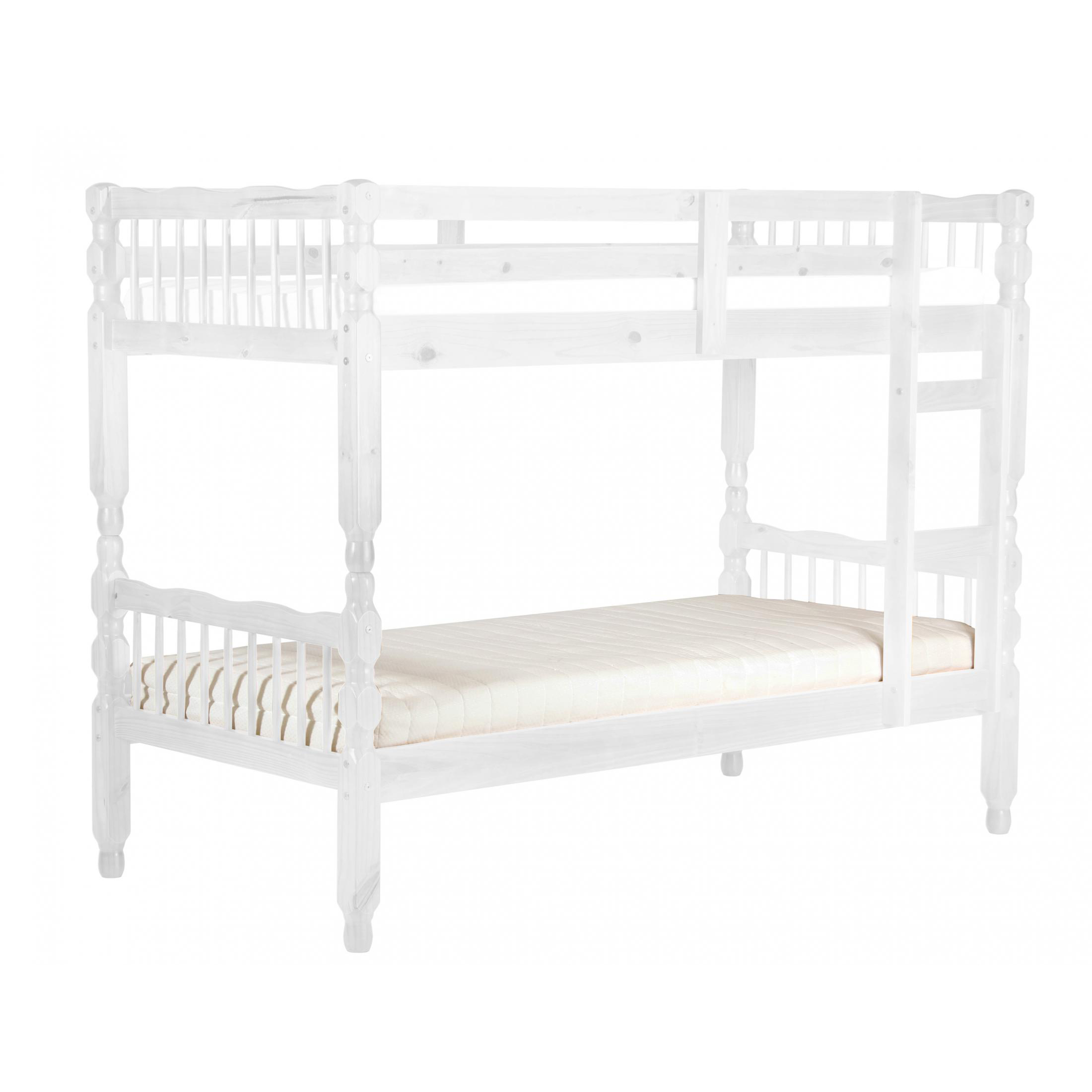 Milano White Wooden Bunk Bed