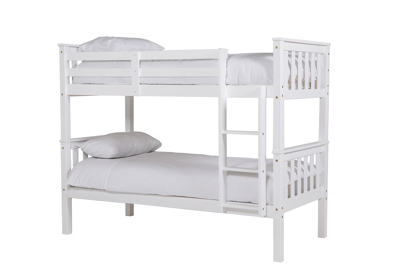 Bronson White Wooden Bunk Beds