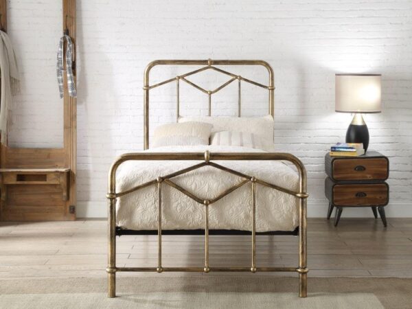 Axton Antique Bronze Single Bed Frame