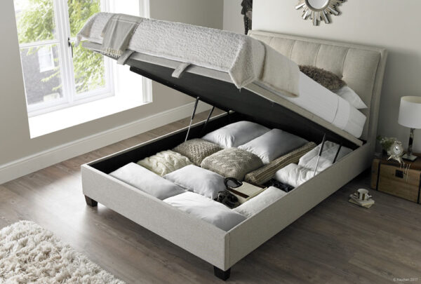 Accent Oatmeal Kingsize Ottoman Bed - Image 2