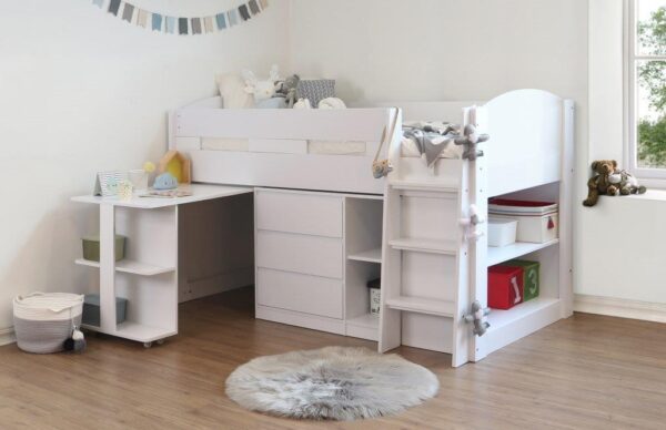 Billie White Midsleeper Bed