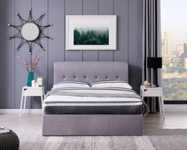 Carmel Grey Kingsize Ottoman Bed - Image 4