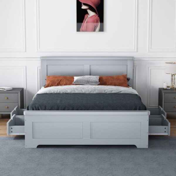 Conway Grey Double Storage Bed Frame - Image 2