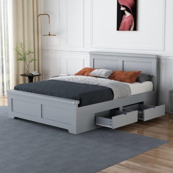 Conway Grey Double Storage Bed Frame - Image 3