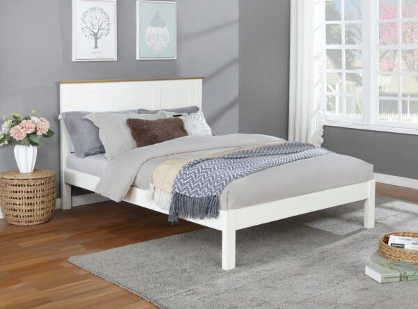 Conway White Oak Kingsize Bed Frame - Image 4