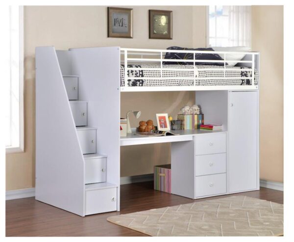 Dakota White Storage High Sleeper Bed