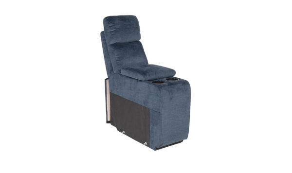 Dudley Blue 6 Seater Corner Recliner - Image 3