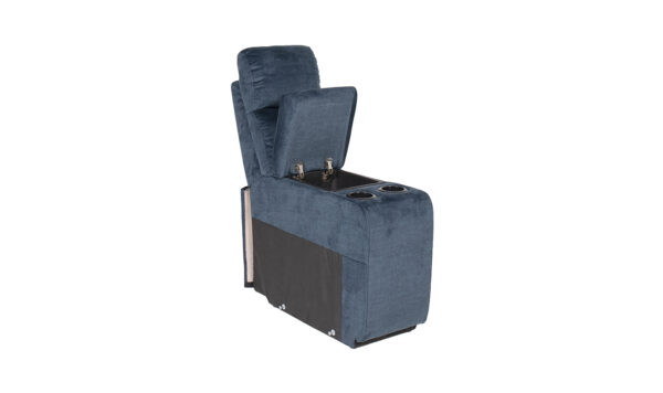 Dudley Blue 6 Seater Corner Recliner - Image 5