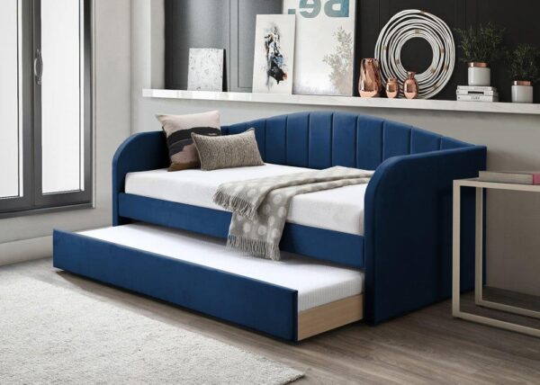 Flint Blue Fabric Guest Day Bed - Image 2