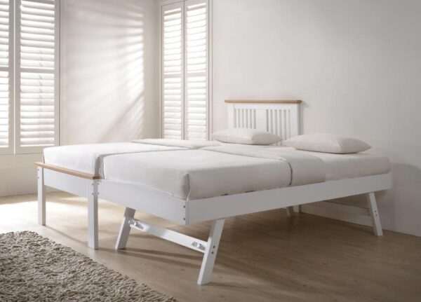 Halkyn White & Oak Single Guest Bed - Image 3