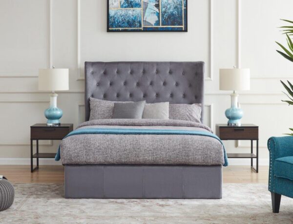 Holway Grey Kingsize Ottoman Bed - Image 4