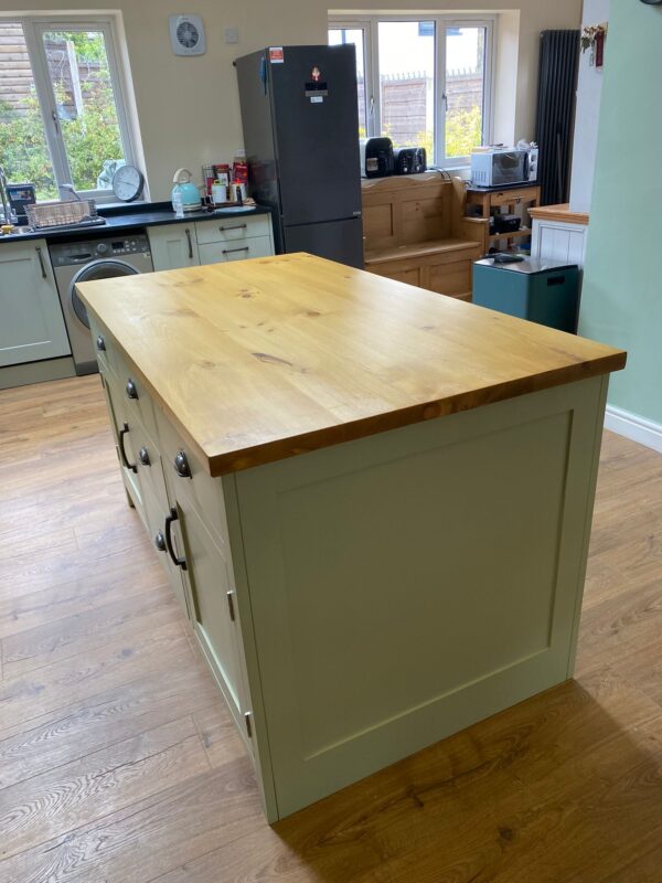 Chester Painted Solid Wooden Kitchen Island - Image 2