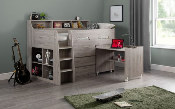 Jupiter Grey Oak Midsleeper Bed