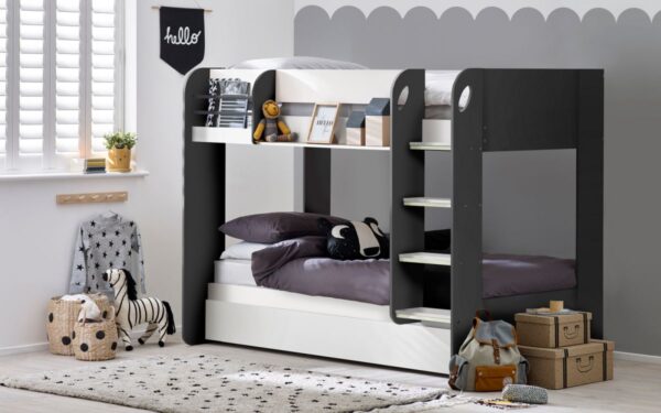 Mars Charcoal Bunk Bed - With Guest Bed