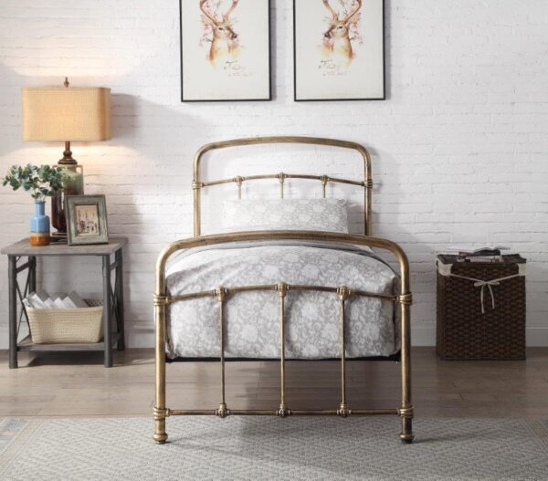 Mostyn Antique Bronze Single Bed Frame