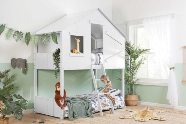 Safari White Wooden Bunk Bed