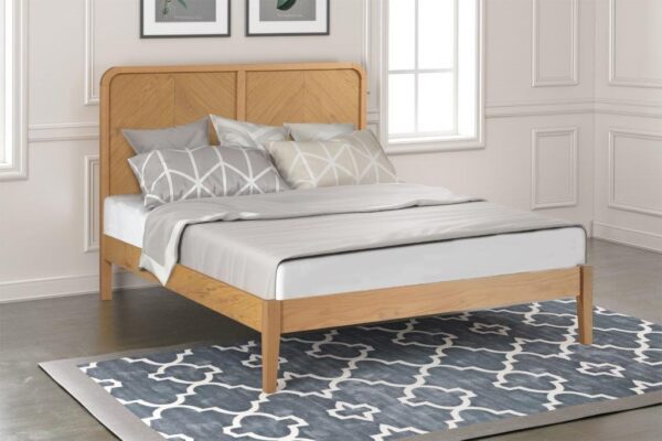 Whelston Oak Kingsize Bed Frame - Image 5