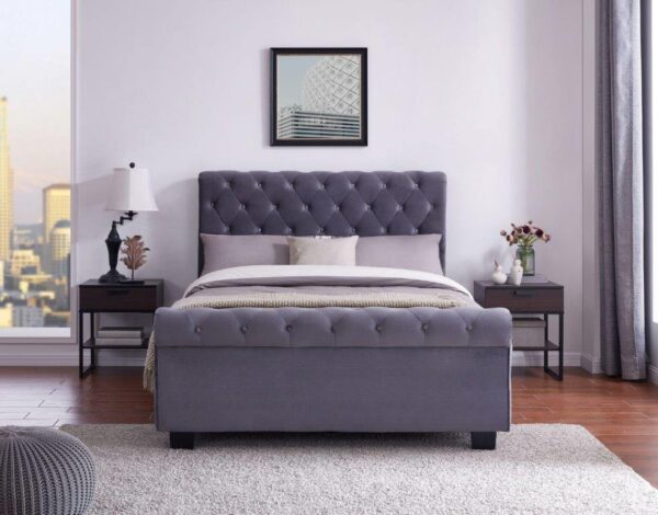 Whitford Grey Kingsize Ottoman Bed - Image 4